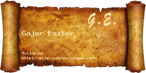 Gajer Eszter névjegykártya